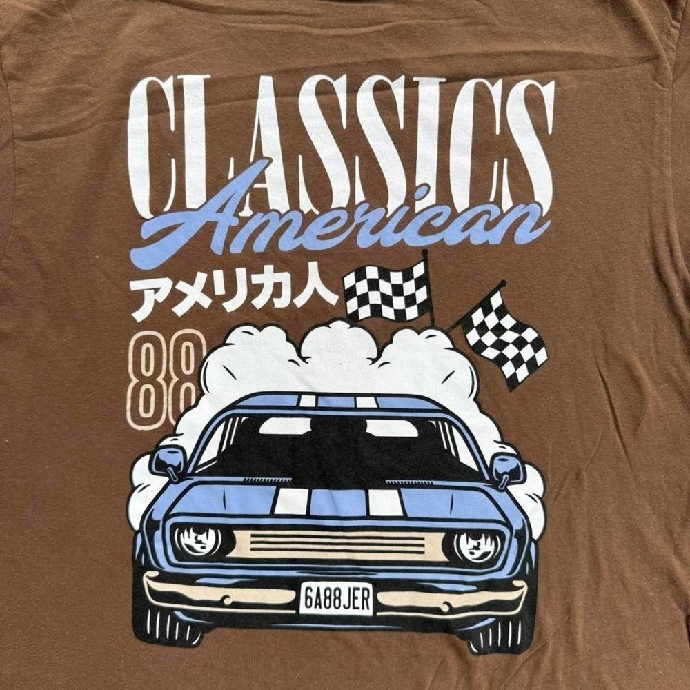 Eighth Avenue American Classics Car Tshirt Mens Size‎ Large Graphic Tee Brown